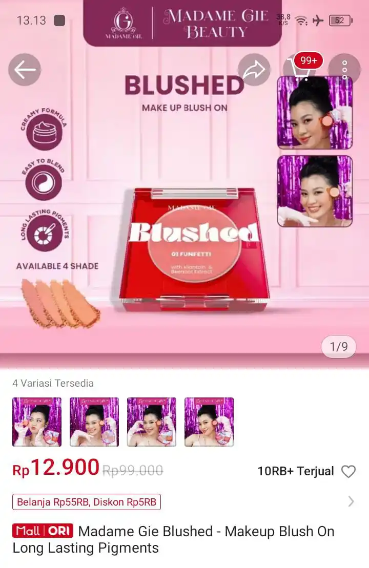 Image from Racun Belanja🔥: blush on madame gie https://s.shopee.co.id/3LEzRTci3W...
