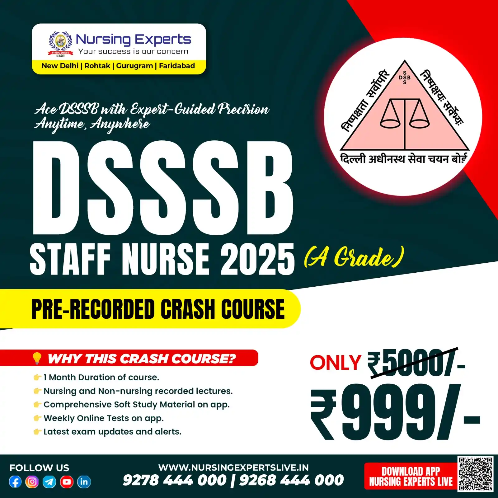 Image from NursingRoot.com: *DSSSB Staff Nurse (A Grade) Pre-recorded Crash Course*  https://aavnj...