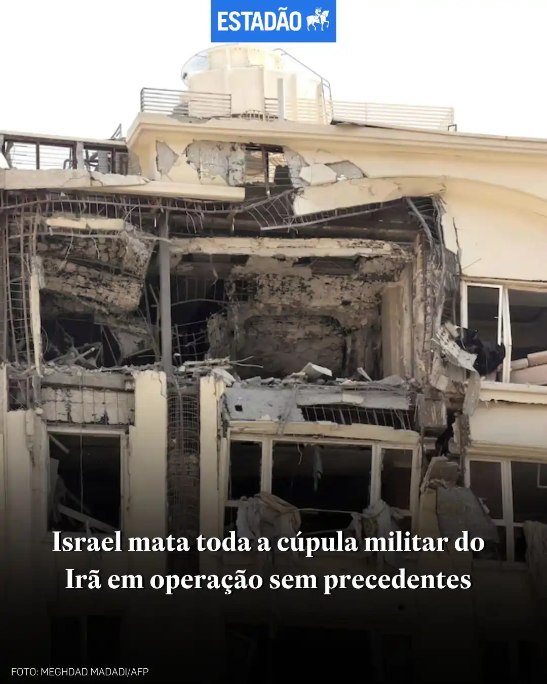 Image from ESTADÃO | Notícias do Brasil e do mundo: Em ataques na madrugada, Israel matou Mohammad Bagheri, chefe de Estad...
