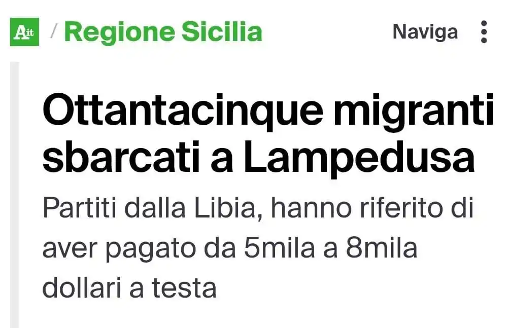 Image from Pro Italia: Gli immigrati che entrano nel nostro Paese vengono sempre raccontati c...