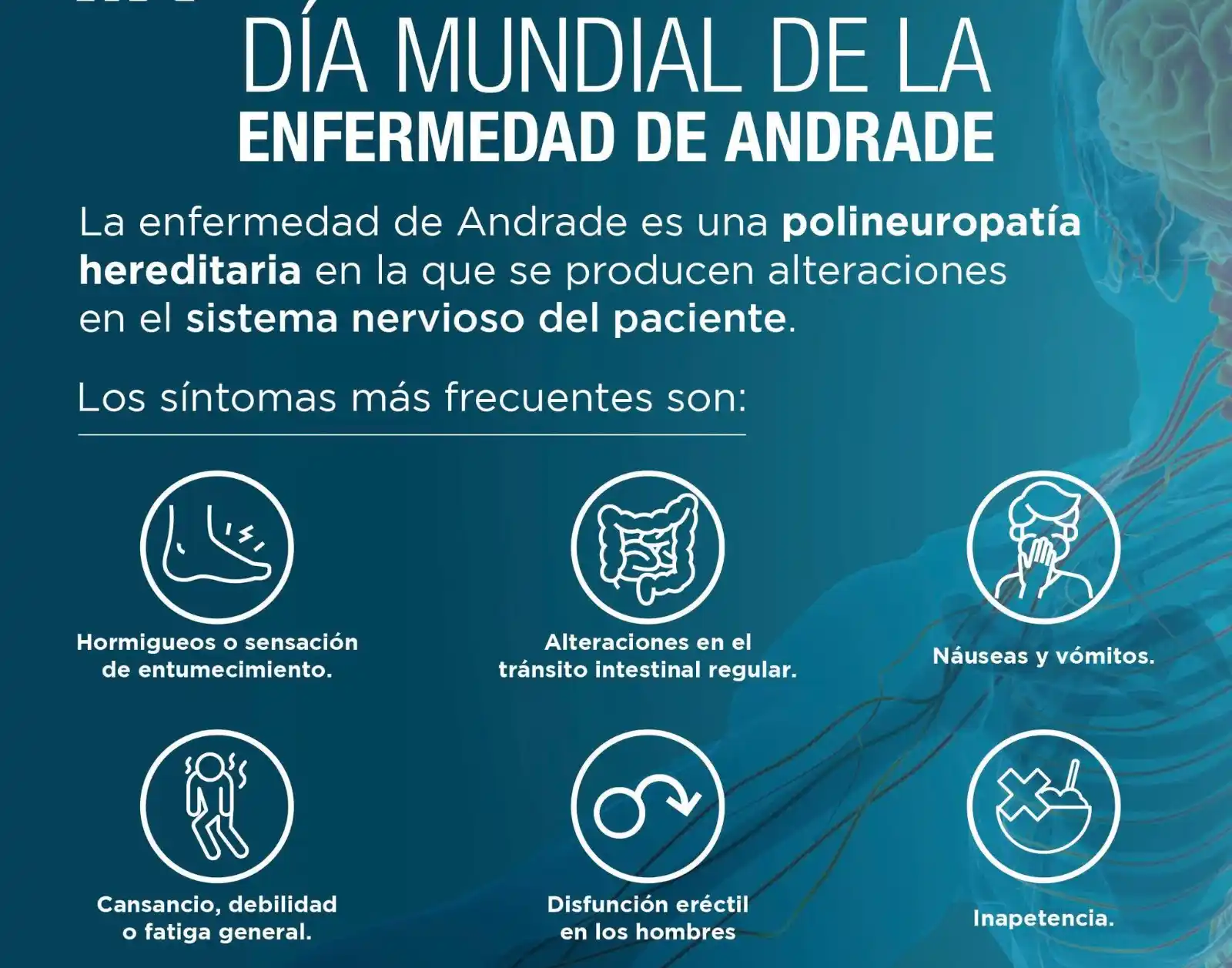 Image from Noticias del Colegio de Farmacéuticos de la provincia de Buenos Aires: La *Enfermedad de Andrade* (siendo descubierta en el año 1952 por el n...