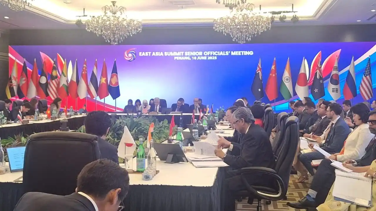 Image from Ministry of External Affairs, India: Secretary (East) P. Kumaran led the delegation at the East Asia Summit...
