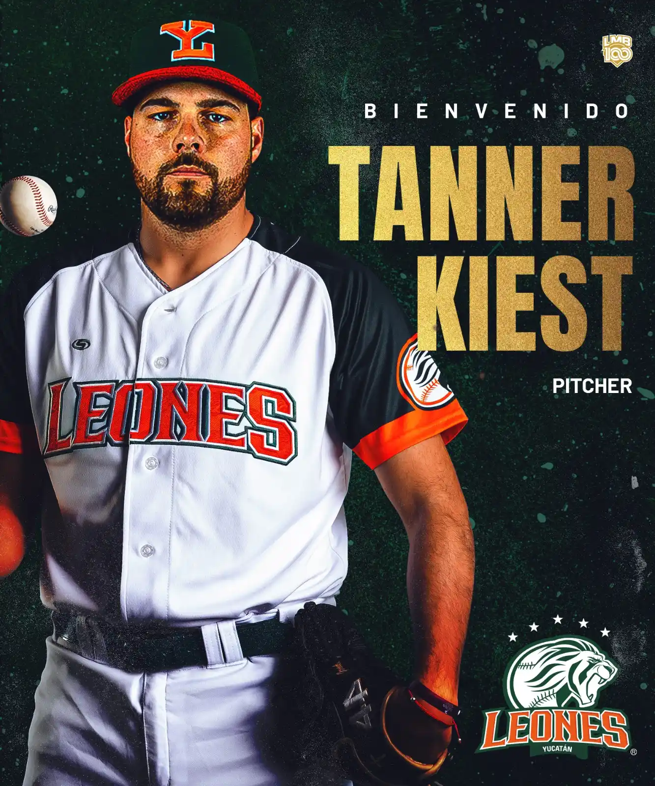 Image from Leones de Yucatán: ¡TANNER KIEST LLEGA A LOS LEONES!🦁🔥  El lanzador norteamericano se u...