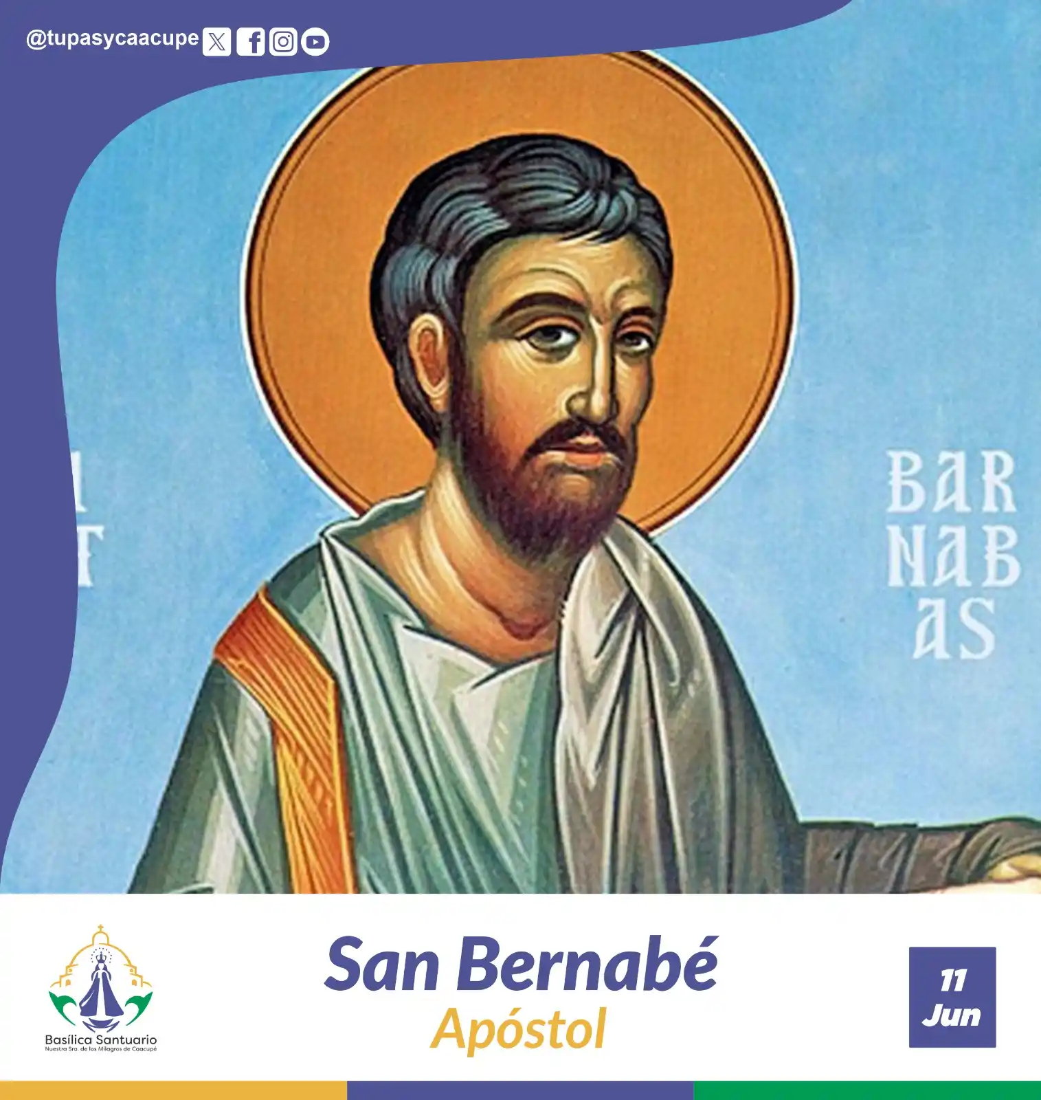 Image from Tupãsy Caacupé Tv: _Bernabé, oriundo de Chipre, apareció poco después de Pentecostés en l...