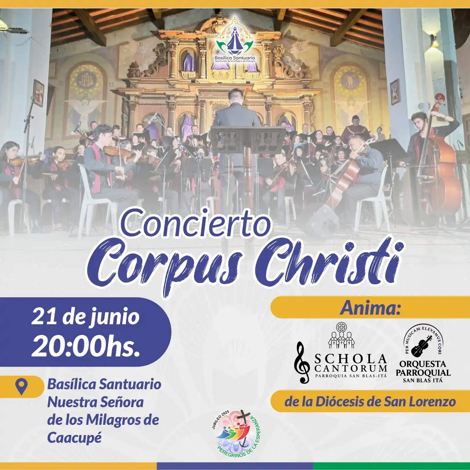 Image from Tupãsy Caacupé Tv: *_✨🎶 “Cantamos para Aquel que se queda con nosotros en el Pan de Vida...