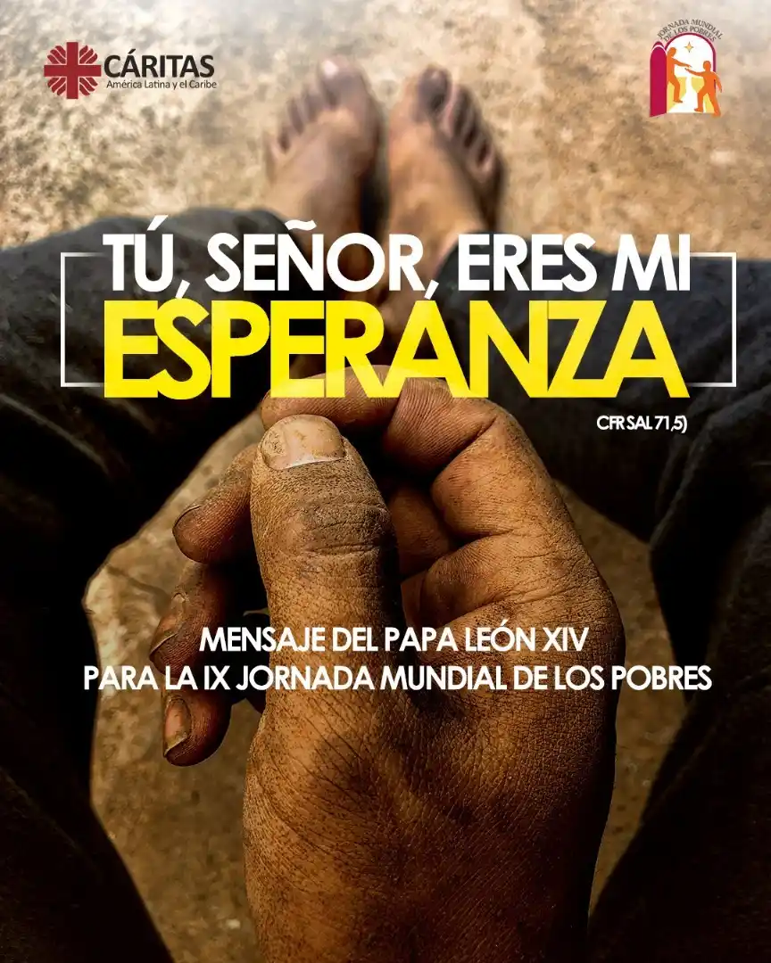 Image from Tupãsy Caacupé Tv: * *¡El mensaje del Papa León XIV para la Jornada Mundial de los Pobres...