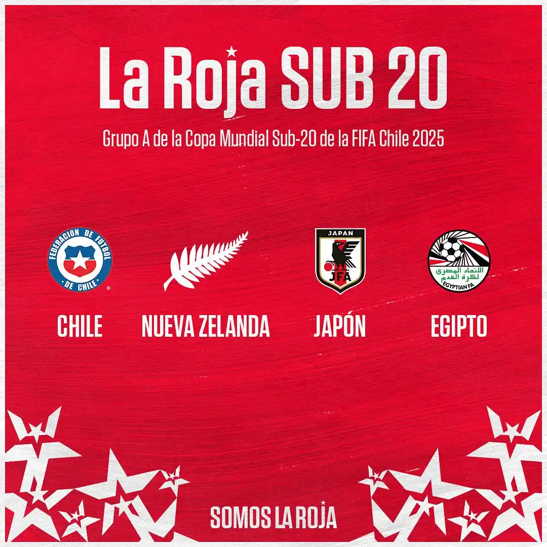 Image from 🇨🇱 La Roja | Selección Chilena : Grupo confirmado para la Copa Mundial de la FIFA Sub-20 Chile 2025 ✔️�...
