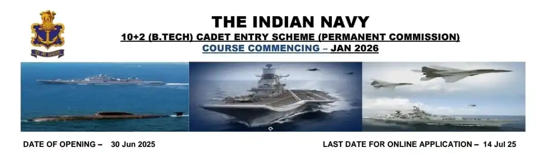 Image from ResultBharat.com | Official WhatsApp Channel: 💥 Indian Navy 10+2 (B.Tech) Entry January 2026 Batch – Online Form ⚓ ...