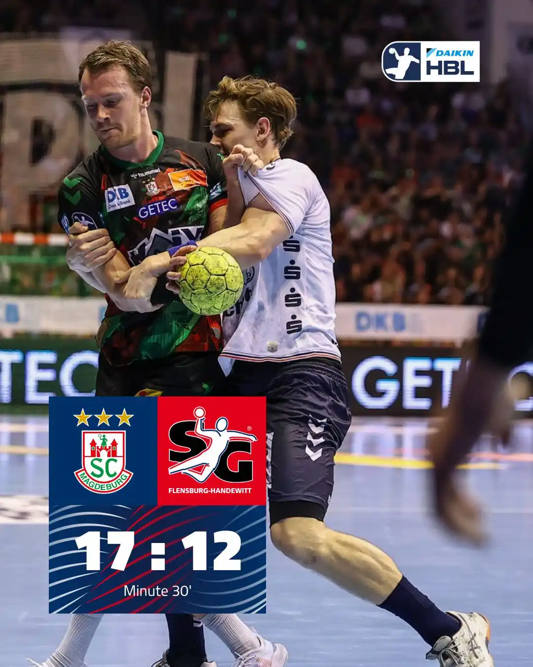 Image from SG Flensburg-Handewitt: Pause in der GETEC Arena ⏸️ nach der ersten Hälfte liegen wir mit 12...