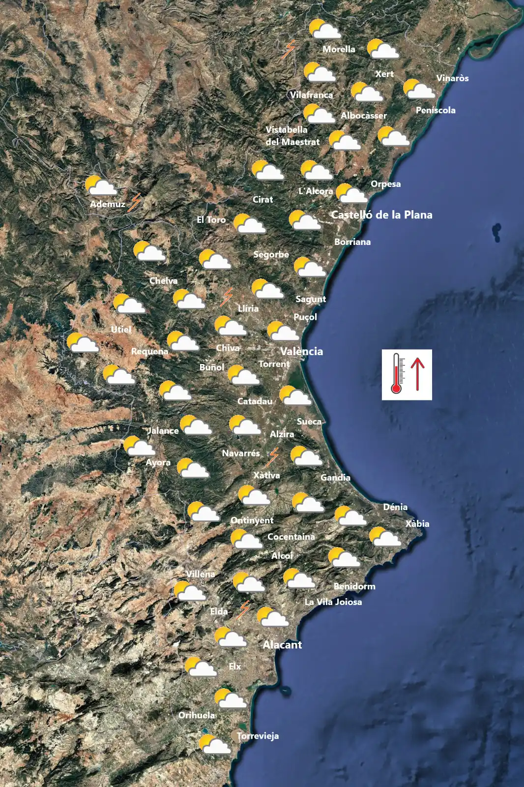 Image from ☈⚡ TiempoValència ☔❄: Previsión 11/6/2025: Miércoles con aumento de las nubes en la Comunita...