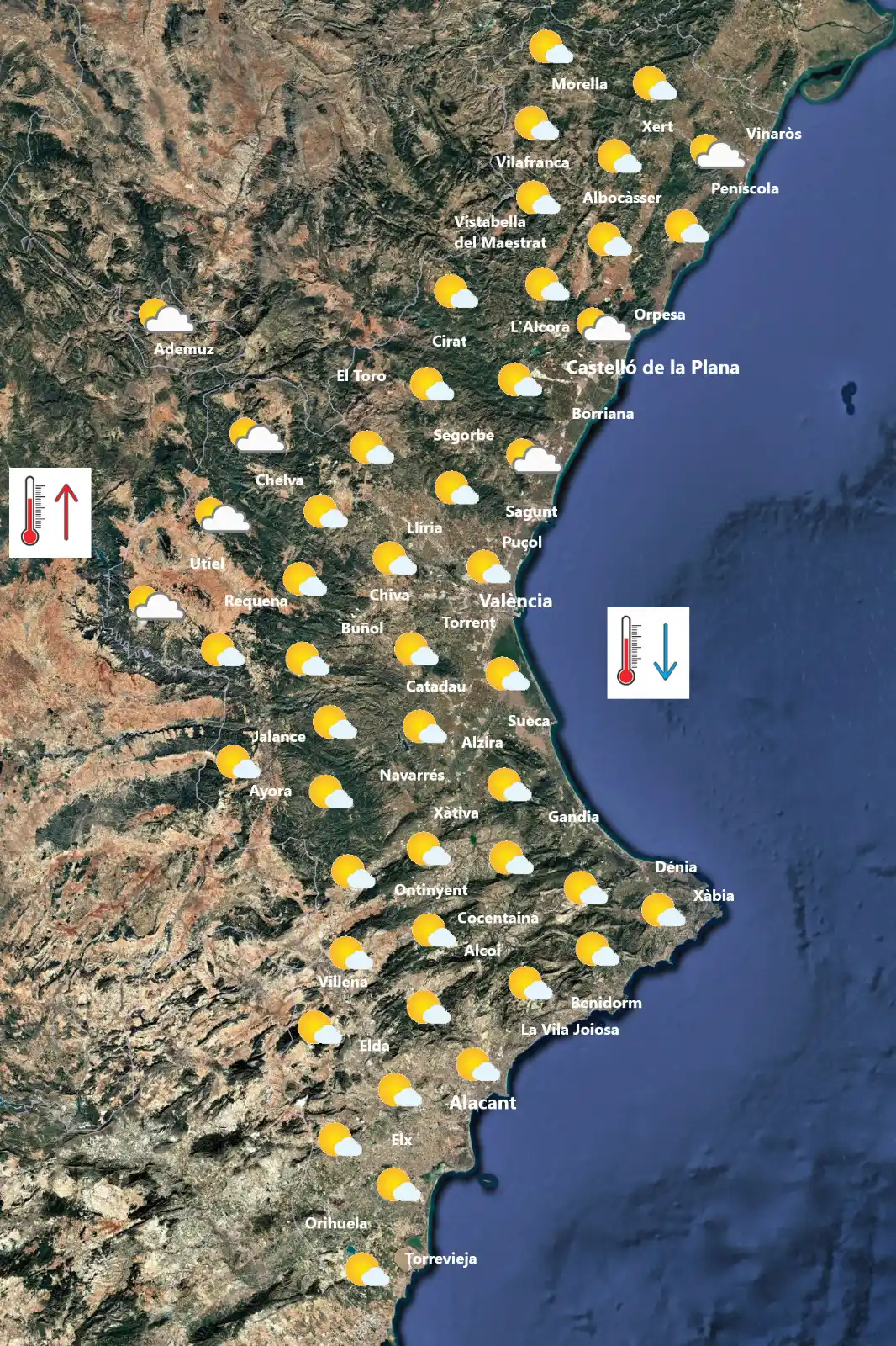 Image from ☈⚡ TiempoValència ☔❄: Previsión 12/6/2025: Continuará el tiempo básicamente estable en la Co...