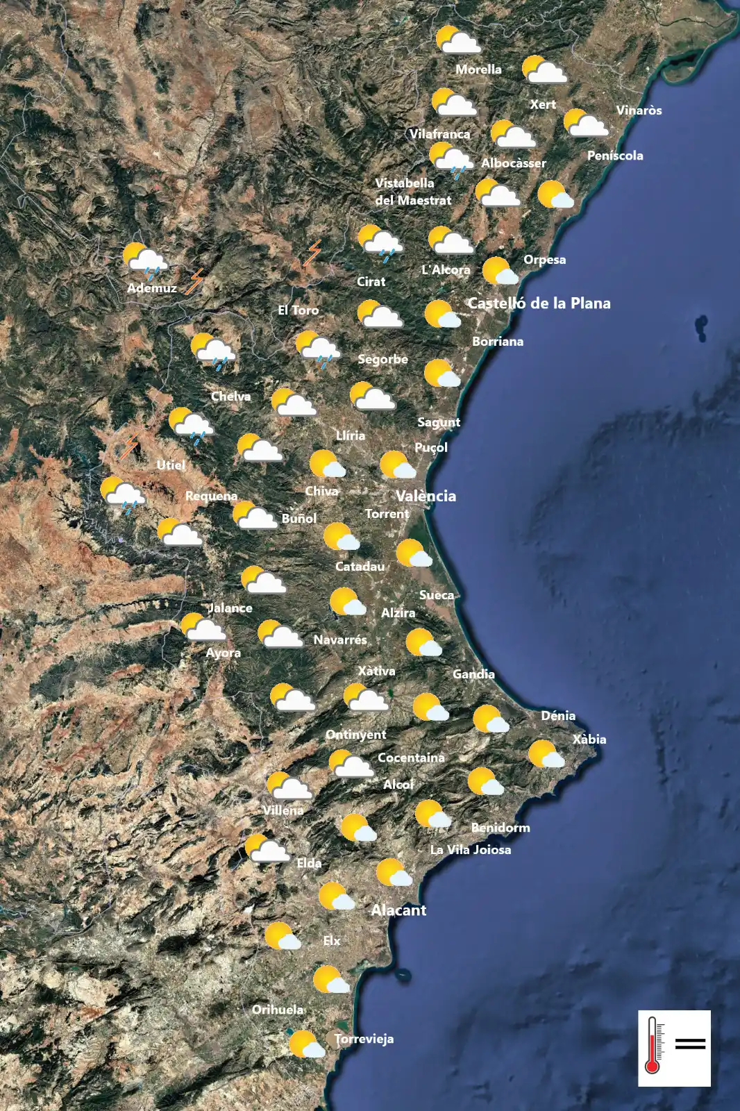 Image from ☈⚡ TiempoValència ☔❄: Previsión 13/6/2025: Tras una mañana con pocas nubes, irán creciendo n...