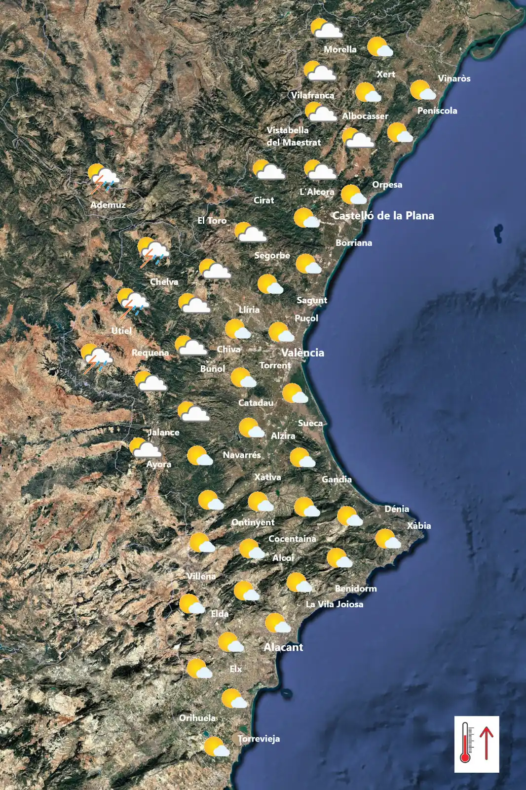 Image from ☈⚡ TiempoValència ☔❄: Previsión 14 y 15/6/2025: Sábado de nubes bajas a primeras horas en el...