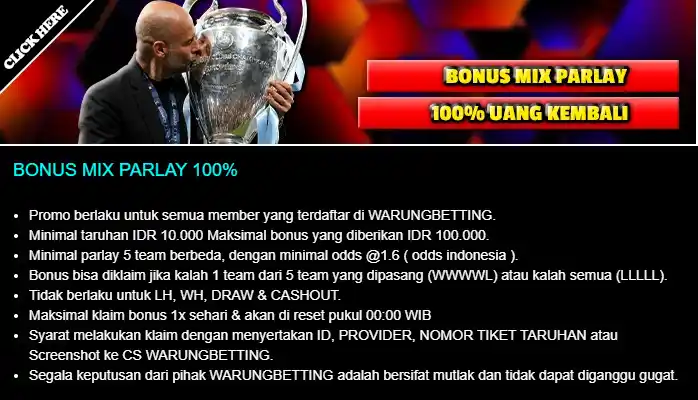 Image from WARUNGBETTING: ANDA KALAH DALAM BERMAIN MIX PARLAY !!! TENANG YA BOSKU😉😉 DAPATKAN G...