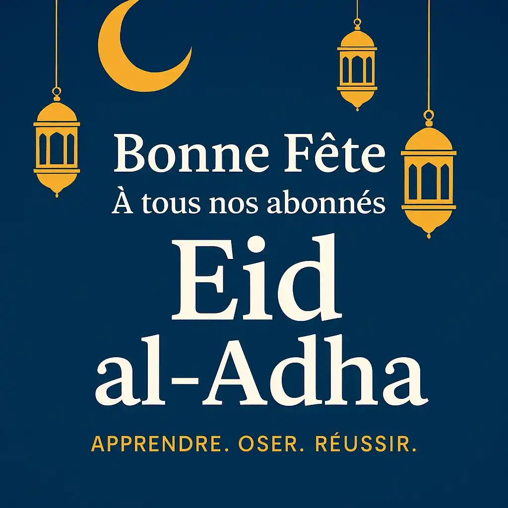 Image from APPRENDRE. OSER. RÉUSSIR. C'est possible !📖📚🏆: 🌟 *Bonne fête de Tabaski à toute la communauté!* 🐑🎊 Que cette jour...