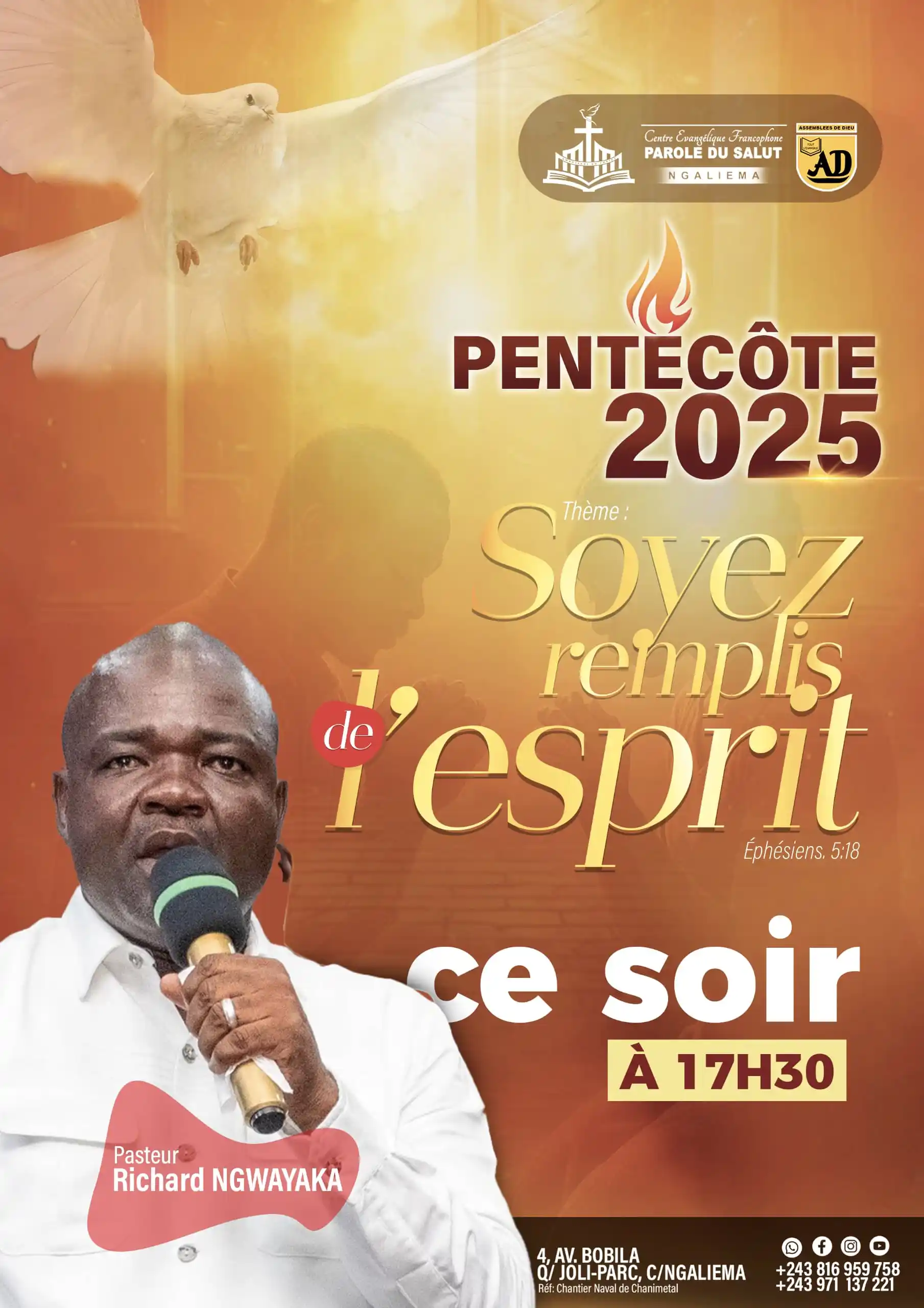 Image from PAROLE DU SALUT NGALIEMA: 🔥 *C’est aujourd’hui ! - Jour 3* Nous poursuivons notre séminaire de ...