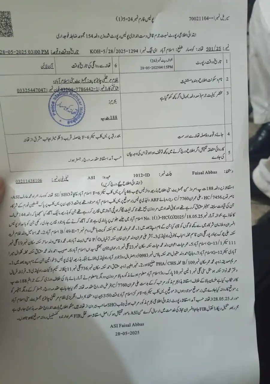 Pak-Palestine Forum post