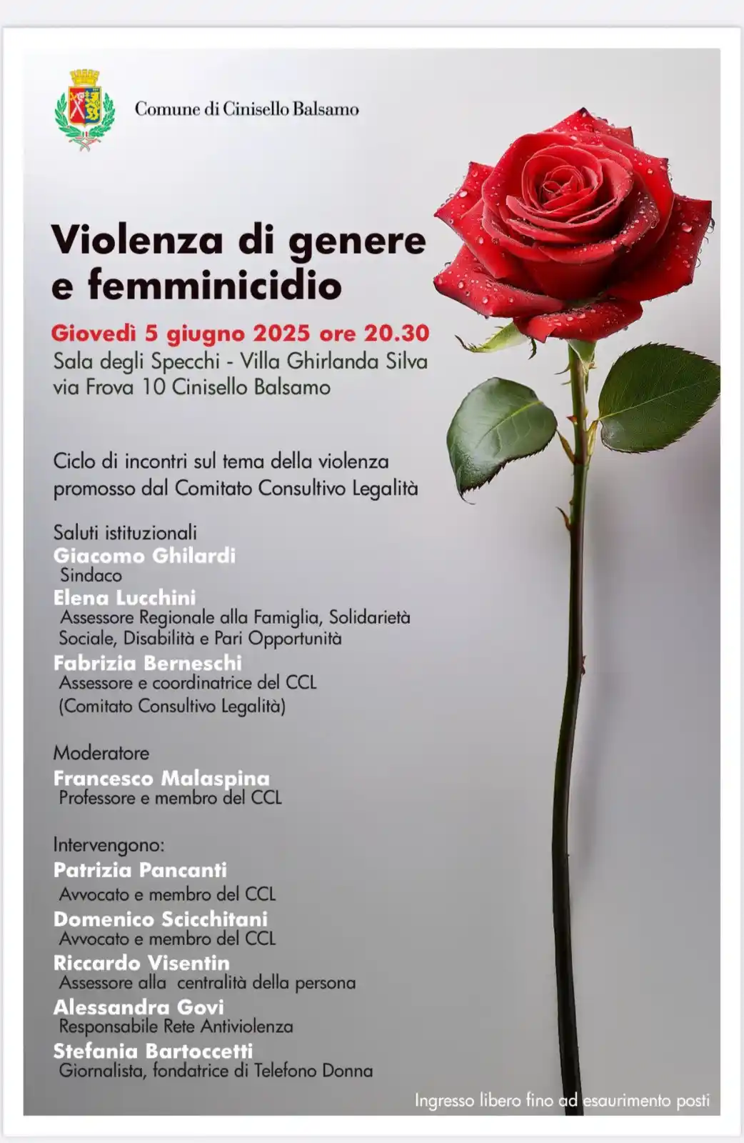 Image from Comune di Cinisello Balsamo: In Sala degli Specchi di *Villa Ghirlanda Silva, giovedì 5 giugno*, al...