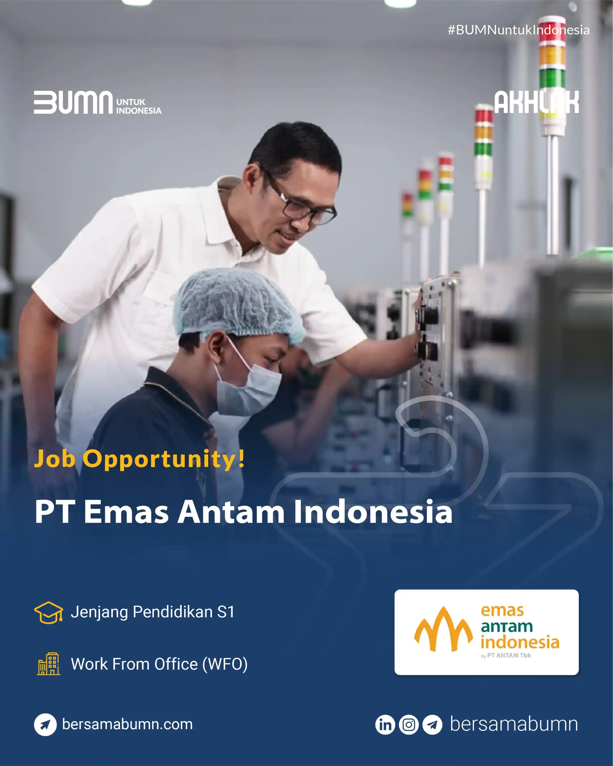 Image from Rekrutmen Bersama BUMN: Lowongan Kerja BUMN PT Emas Antam Indonesia Lihat info Selengkapnya: ...