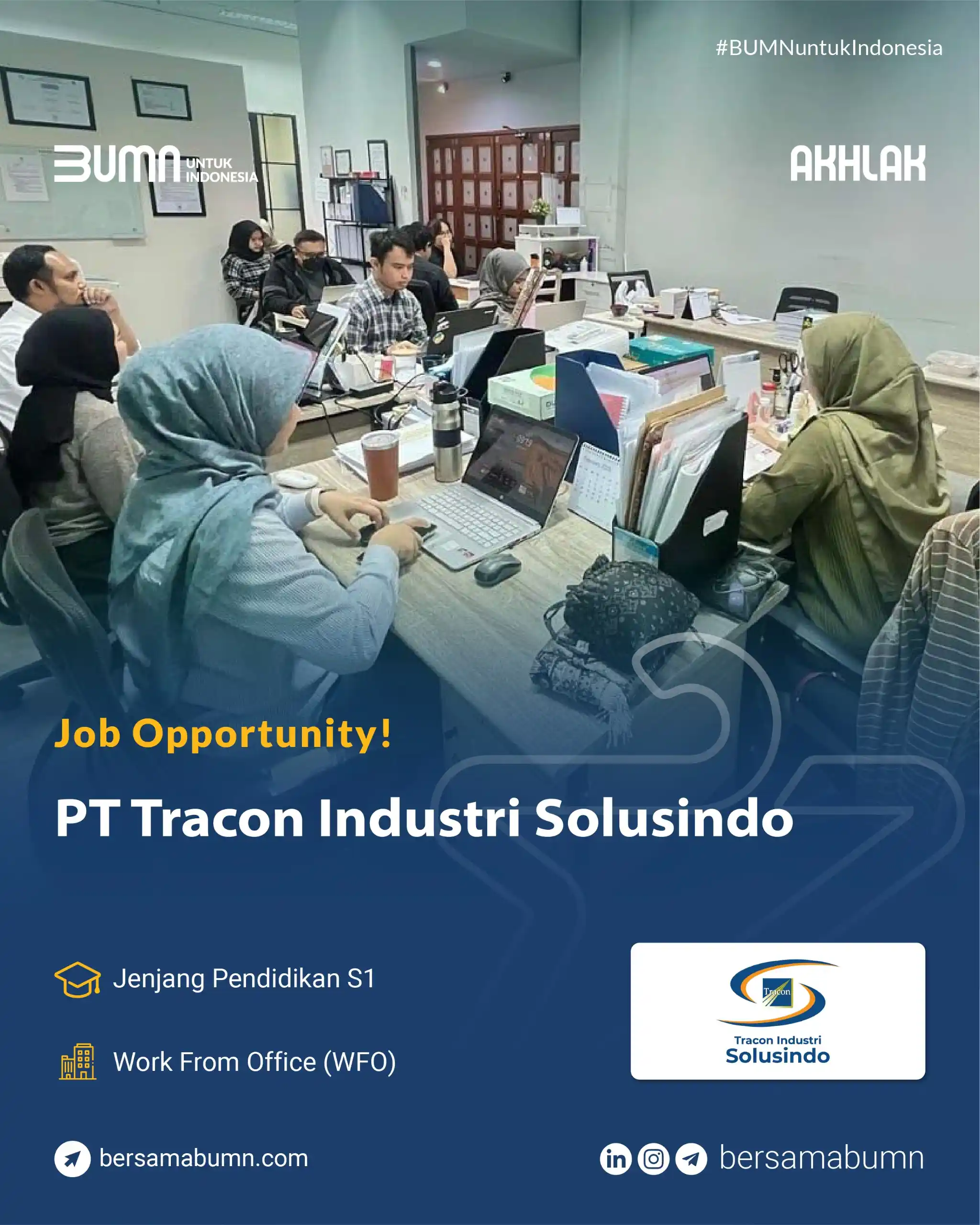 Image from Rekrutmen Bersama BUMN: Lowongan Kerja BUMN PT Tracon Industri Solusindo Lihat info Selengkap...