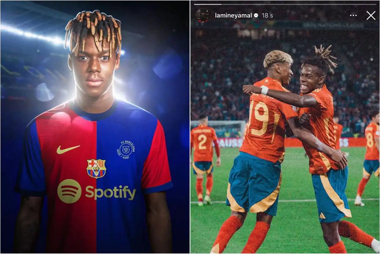 Image from Football View™: Nico Williams’ agent reportedly met with Barcelona today… and just hou...