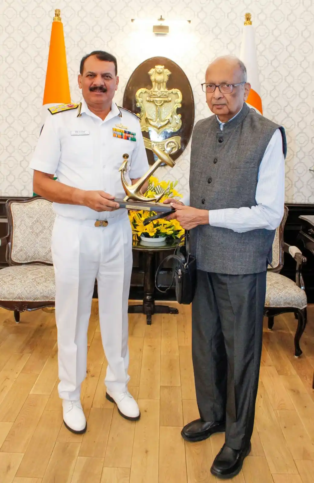 Image from cliQ India: On June 11, 2025, Adm Dinesh K Tripathi, CNS, interacted with Cmde Aro...