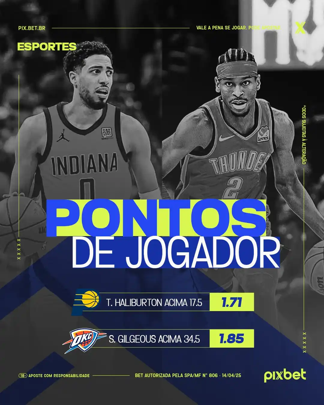 Image from Canal Pixbet Oficial: 🔥 Quem crava mais hoje? SGA e Haliburton pra pontuar! Dois craques, ...