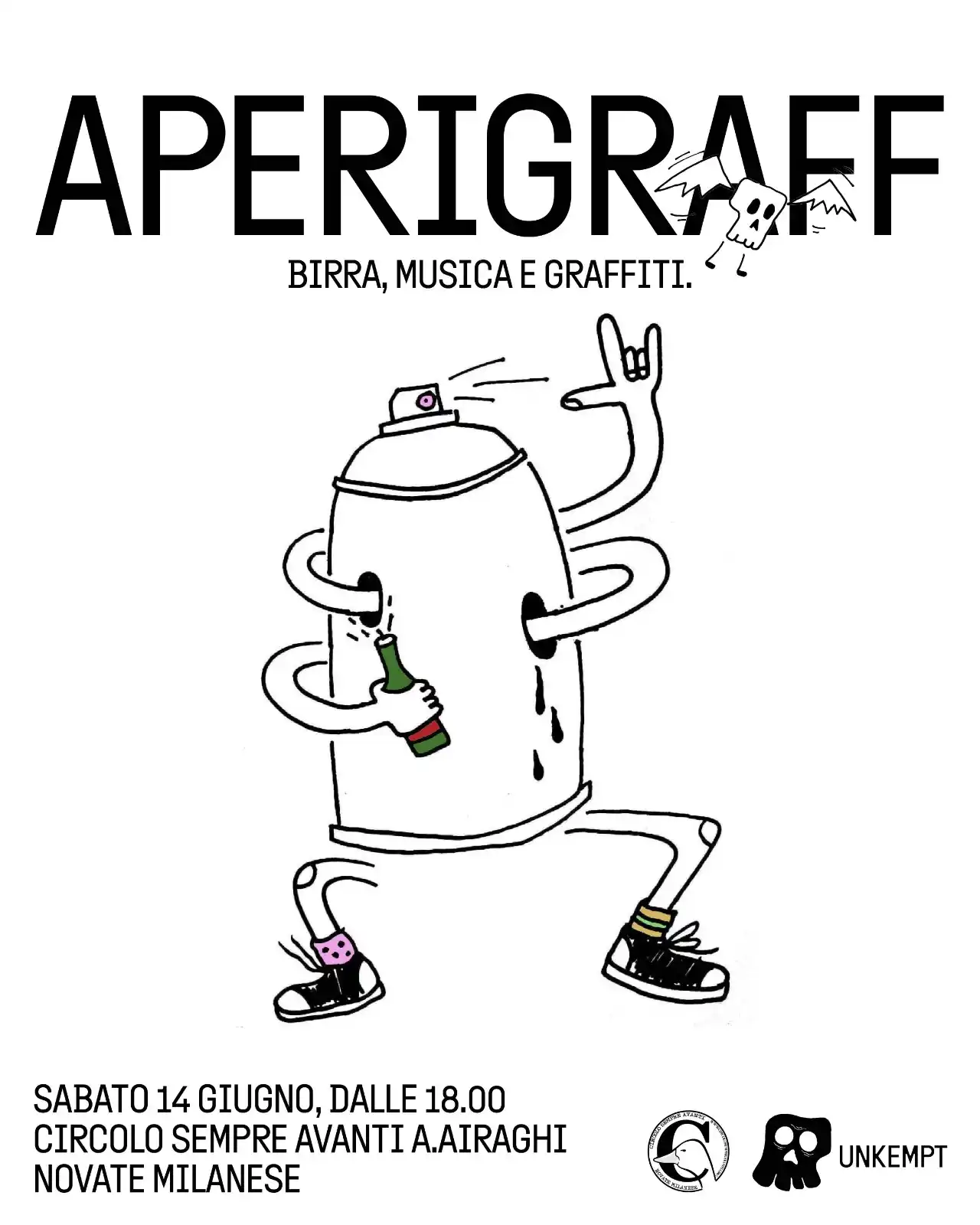 Image from Circolo Sempre Avanti Angelo Airaghi: Tornano le serate UNKEMPT al @circolosempreavanti, torna APERIGRAFF, ...