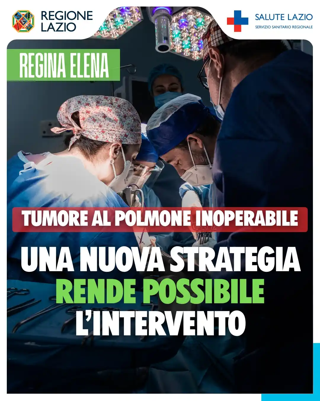Image from Regione Lazio: 🔬 _Una nuova strategia per la cura del tumore al polmone._ 🤝 *Nasc...