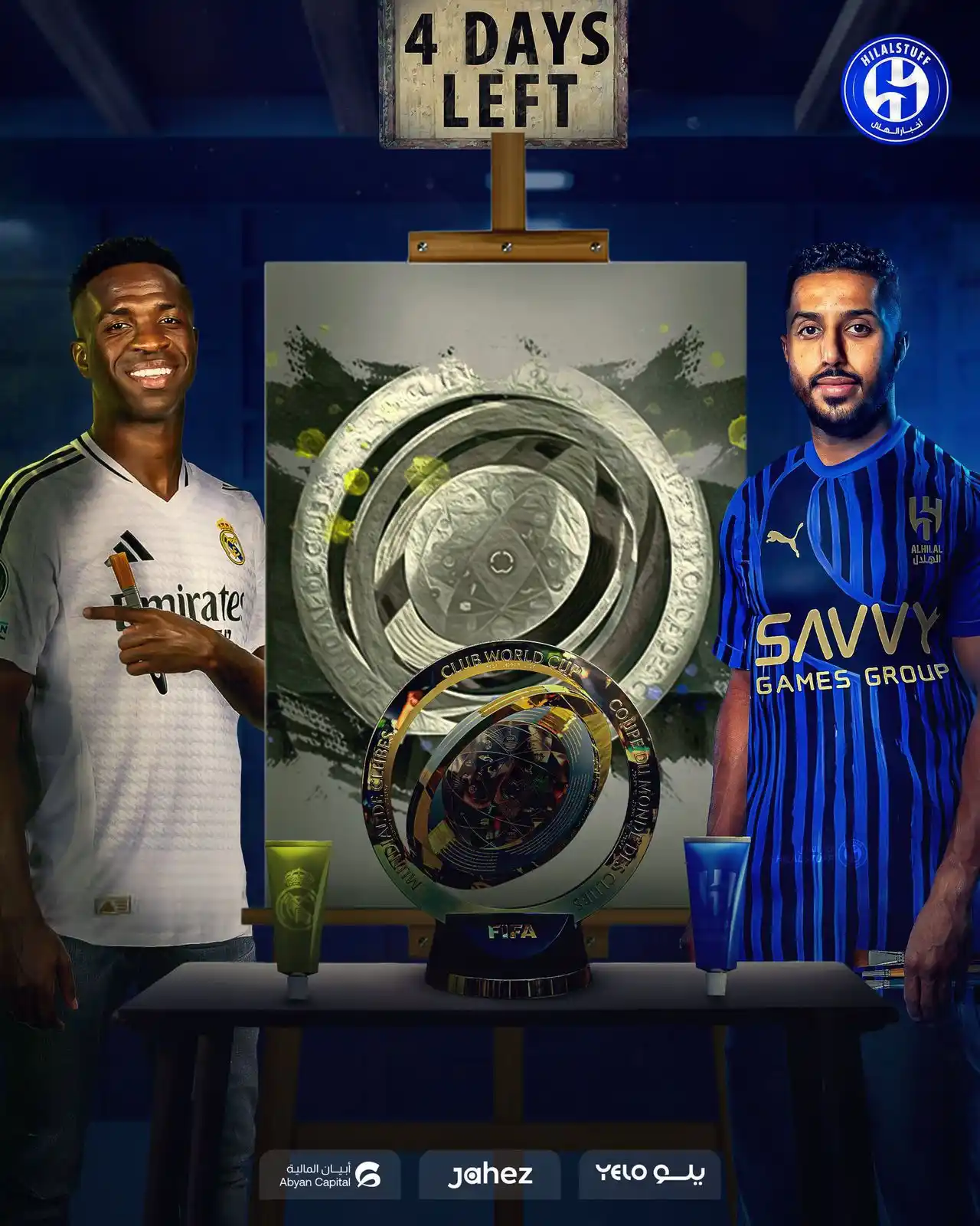 Image from 💙 عشاق نادي الهلال السعودي 💙: 🚨⏳ 4 أيام فقط على القمة العالمية! 🇸🇦 الهلال × ريال مدريد 🇪🇸 ...