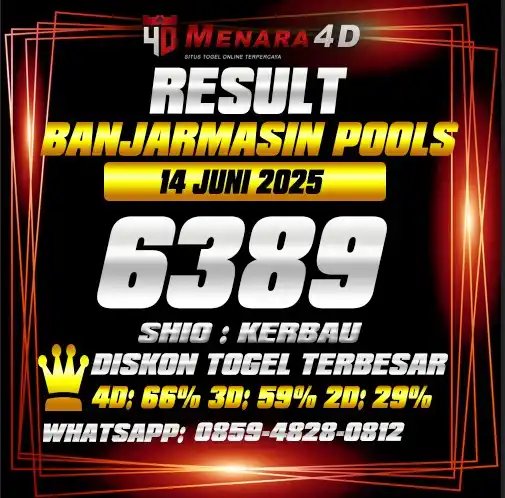 Image from PREDIKSI TOGEL MENARA4D: BANJARMASIN MENARA4D 14 JUNI 2025 RESULT : 6389 SHIO : KERBAU BAGI YA...