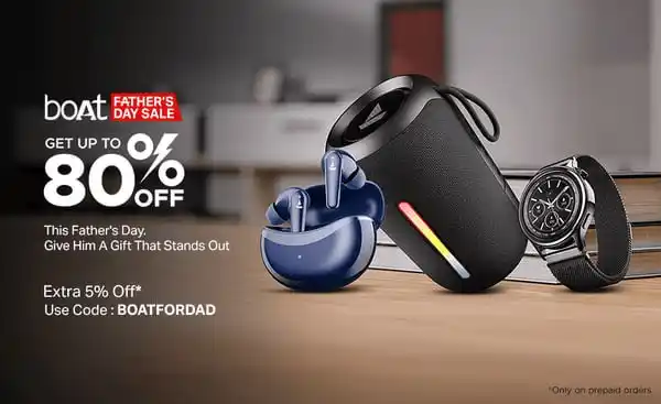 Image from DealsSpy Deals @ WhatsApp: *🎁 boAt Father's Day Sale 🎁* _*Up to 80% Discount + Extra 5% OFF �...