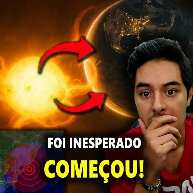 Image from Galeria Do Meteorito: 🚨Chegou impacto do Sol! Alerta de atividade solar inesperada e pode p...
