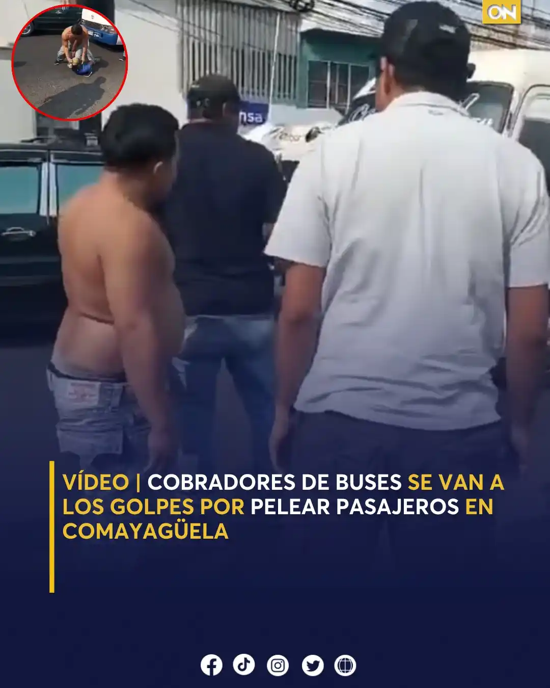 Image from Once Noticias : 🎥🤯| En las imágenes difundidas, se observa a ambos hombres intercamb...