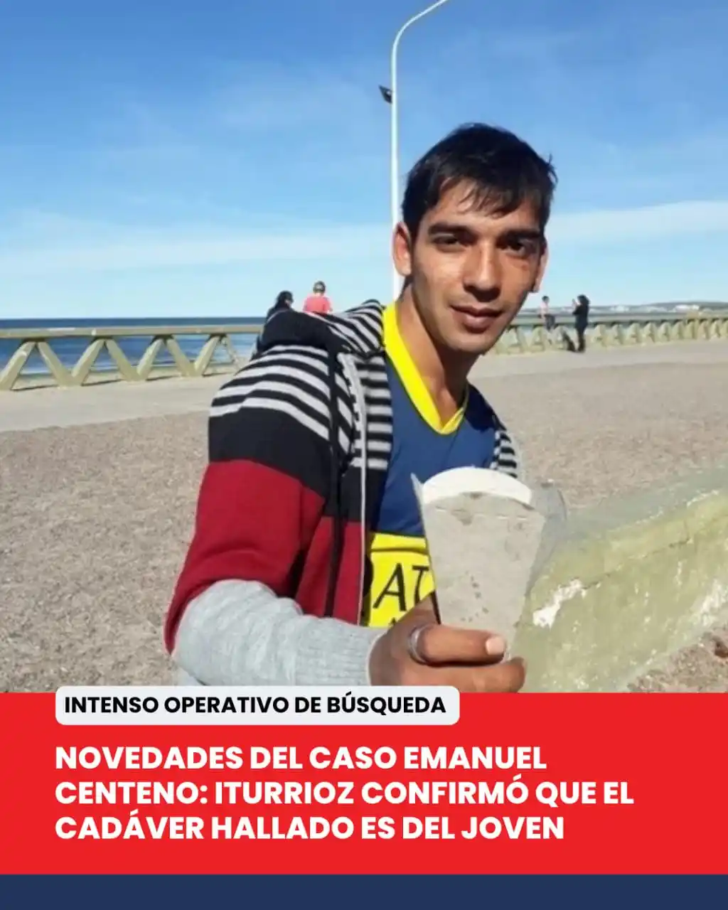 Image from Canal 12: 🔴 Este miércoles apareció un cuerpo en el río Chubut, en el marco del...