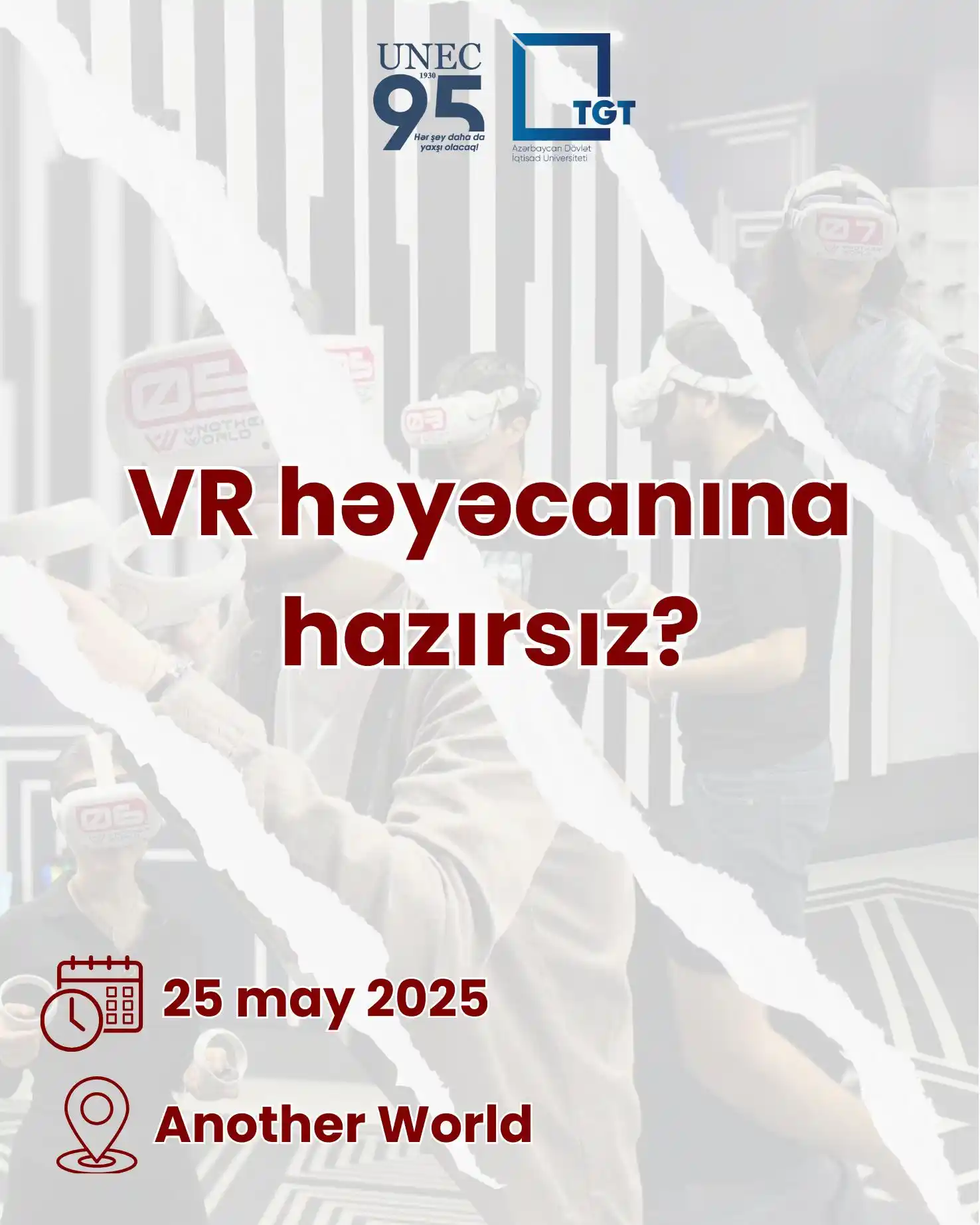 Image from UNEC Tələbə Gənclər Təşkilatı: Əziz UNEC Tələbələri!💙  🌐 Tələbə Gənclər Həftəsində Virtual Reallığa...