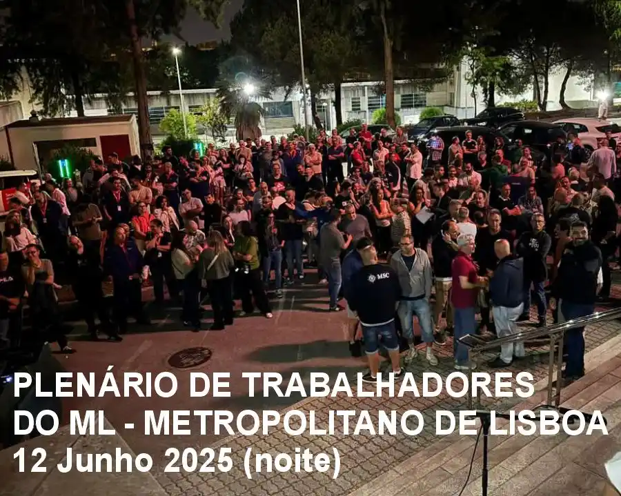 Image from FECTRANS: Grande plenário de protesto e luta Os trabalhadores do ML – Metropoli...