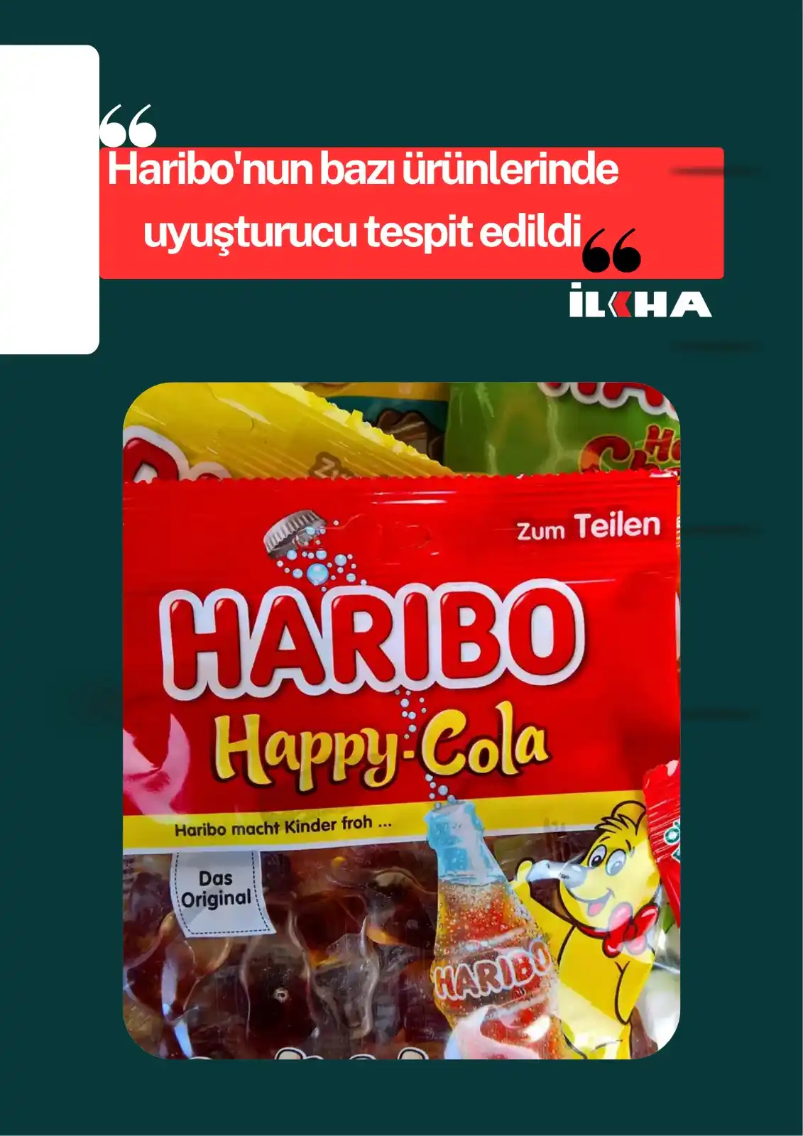 Image from İlke Haber Ajansı (İLKHA): https://www.ilkha.com/dunya/haribonun-bazi-urunlerinde-uyusturucu-tesp...