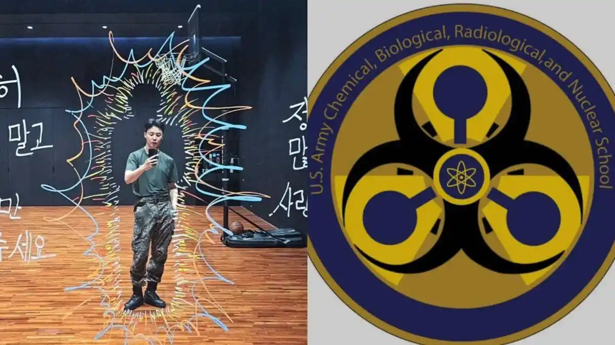 Image from JIMIN NATION: Jimin recebeu o certificado de "Melhor Especialista em CBRN-E (Armas Q...