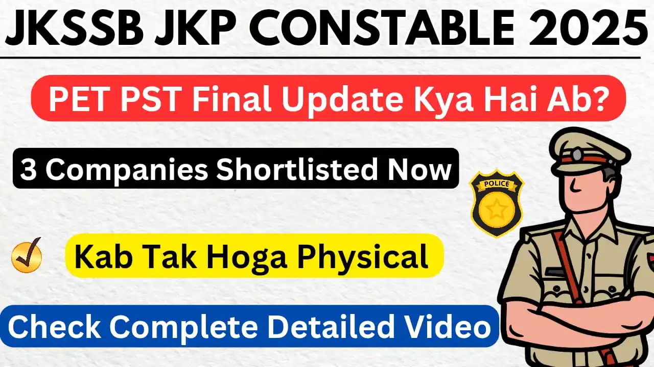 Image from Sajad Speaks: Jkssb jkp constable posts physical update check complete details htt...