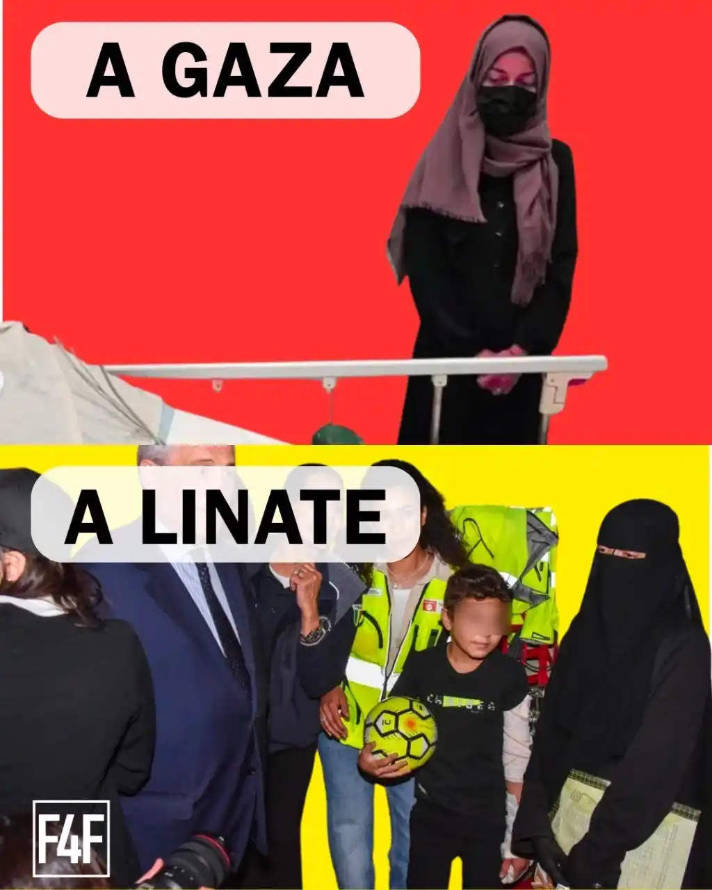 Image from Free4Future: La dottoressa Alaa al-Najaar a Gaza e a Linate. È lei? Non è lei? Qual...
