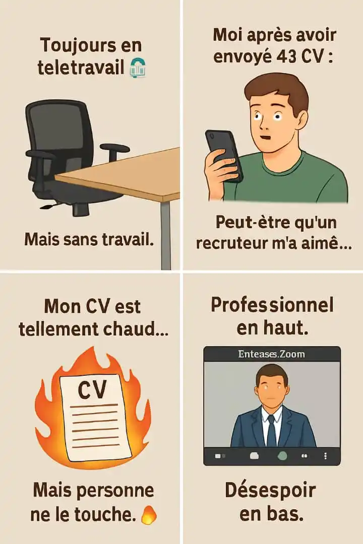 Image from COACH EMPLOI✅️: > La recherche d’emploi, c’est aussi ça… Entre l’humour et la réalité,...