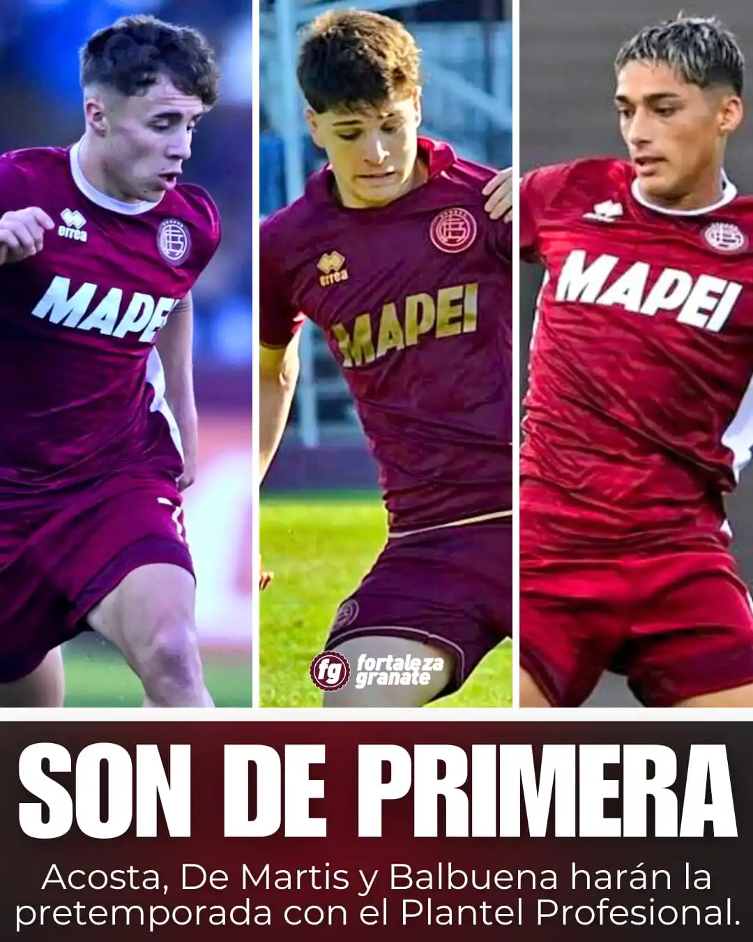 Image from 𝗙𝗼𝗿𝘁𝗮𝗹𝗲𝘇𝗮 𝗚𝗿𝗮𝗻𝗮𝘁𝗲 🇱🇻: 🇱🇻💪 *TRES JUVENILES ESTARÁN EN LA PRETEMPORADA CON PRIMERA* Benjam...