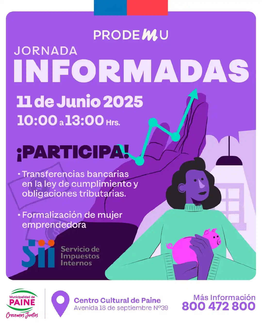 Image from Muni de Paine: 👩👩🦰 ¡MUJER EMPRENDEDORA, INFÓRMATE, PARTICIPA Y SIGUE AVANZANDO! �...