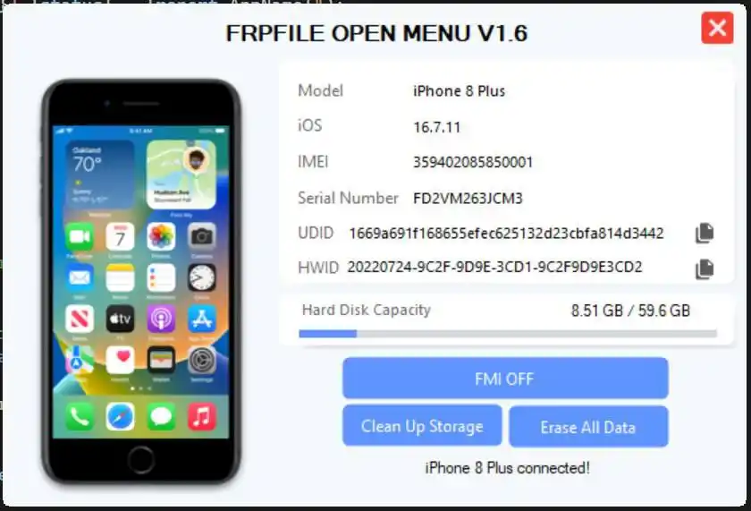 Image from Telmovil Plus News : 🔥 New update FRPFILE OPEN MENU V1.6 (Windows tool) ✅ Add auto Clean U...