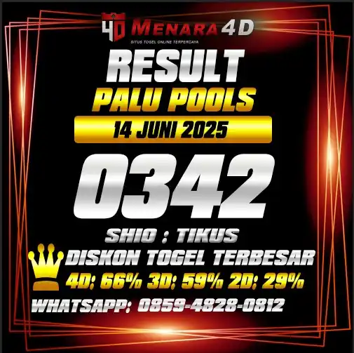Image from PREDIKSI TOGEL MENARA4D: PALU MENARA4D 14 JUNI  2025 RESULT : 0342 SHIO : TIKUS BAGI YANG JP SI...