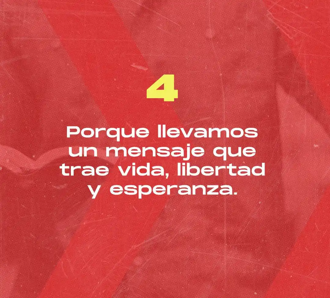 Image from Nueva Generación de Evangelistas: *Razón 4* 👆🏼 Proclamamos un mensaje vivo, *capaz de romper cadenas,...