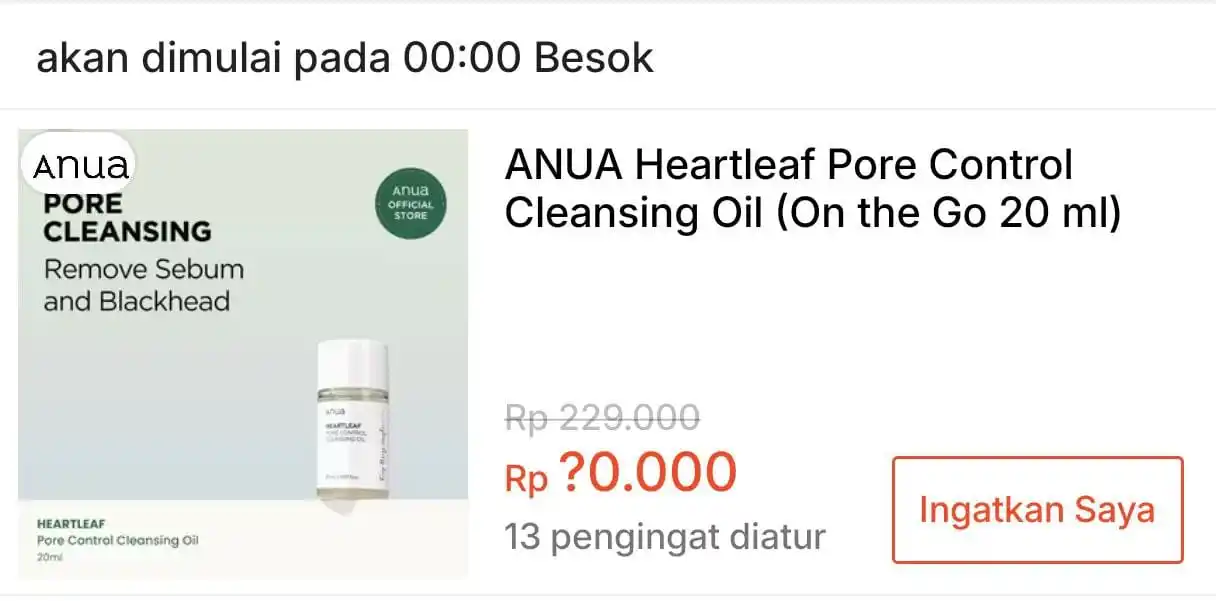 Image from SiCode Voucher + Hidden GEM Shopee: *💰Rp 30.000 || 00:00 WIB ⏰* ANUA Heartleaf Pore Control Cleansing O...