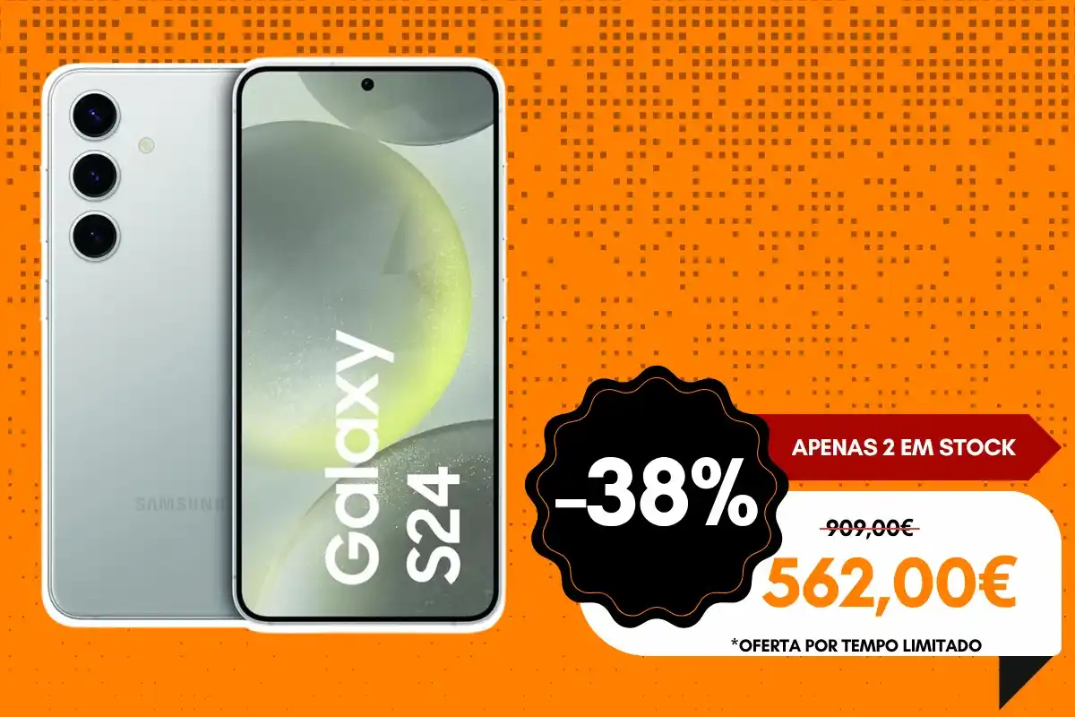 Image from 4gnews Promoções: 📱 Samsung Galaxy S24 – Apenas 2 em stock! 💰 *562,00 €* (Antes: ~909,...