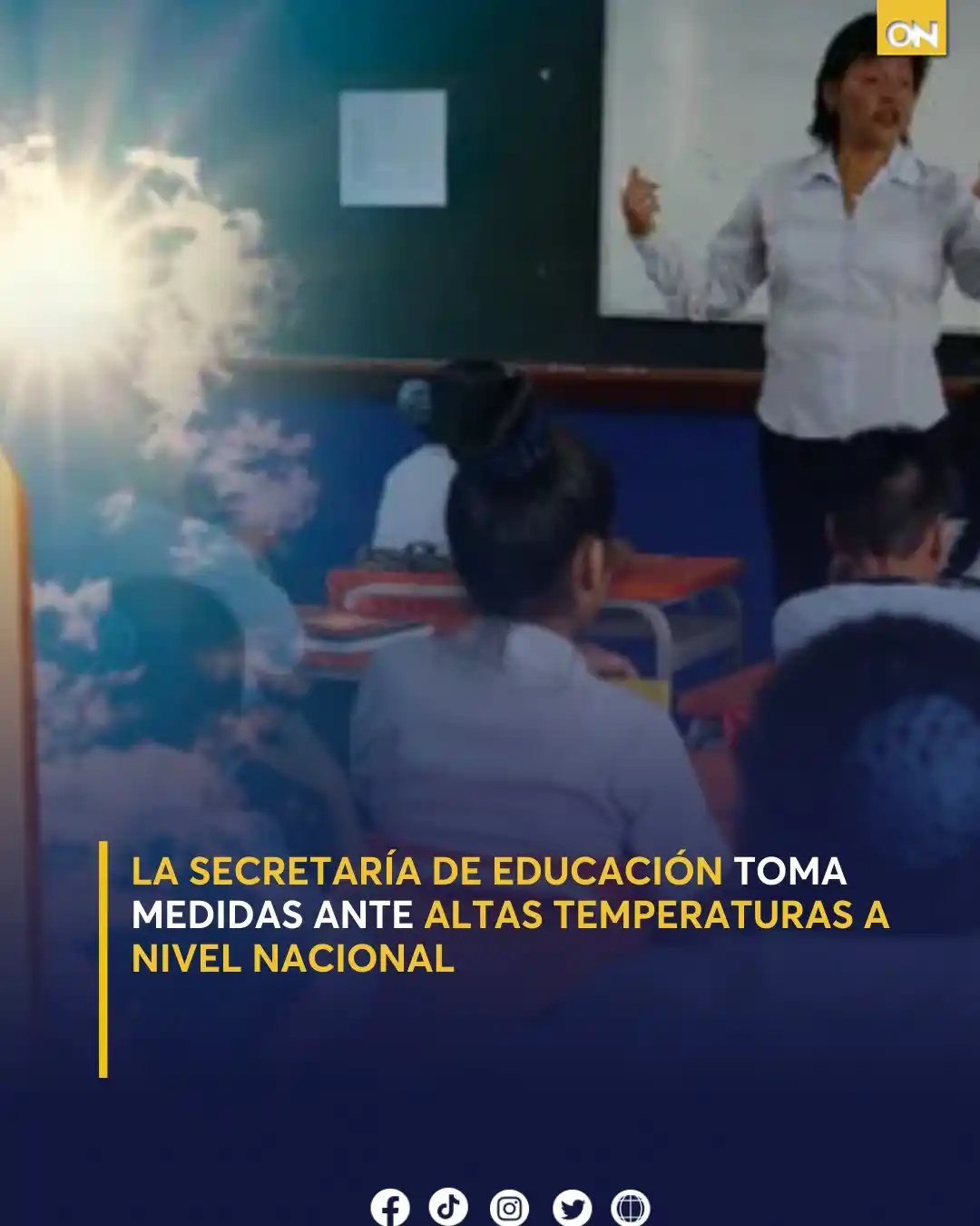 Image from Once Noticias : ¿Se suspenderán las clases en los diferentes centros educativos del pa...